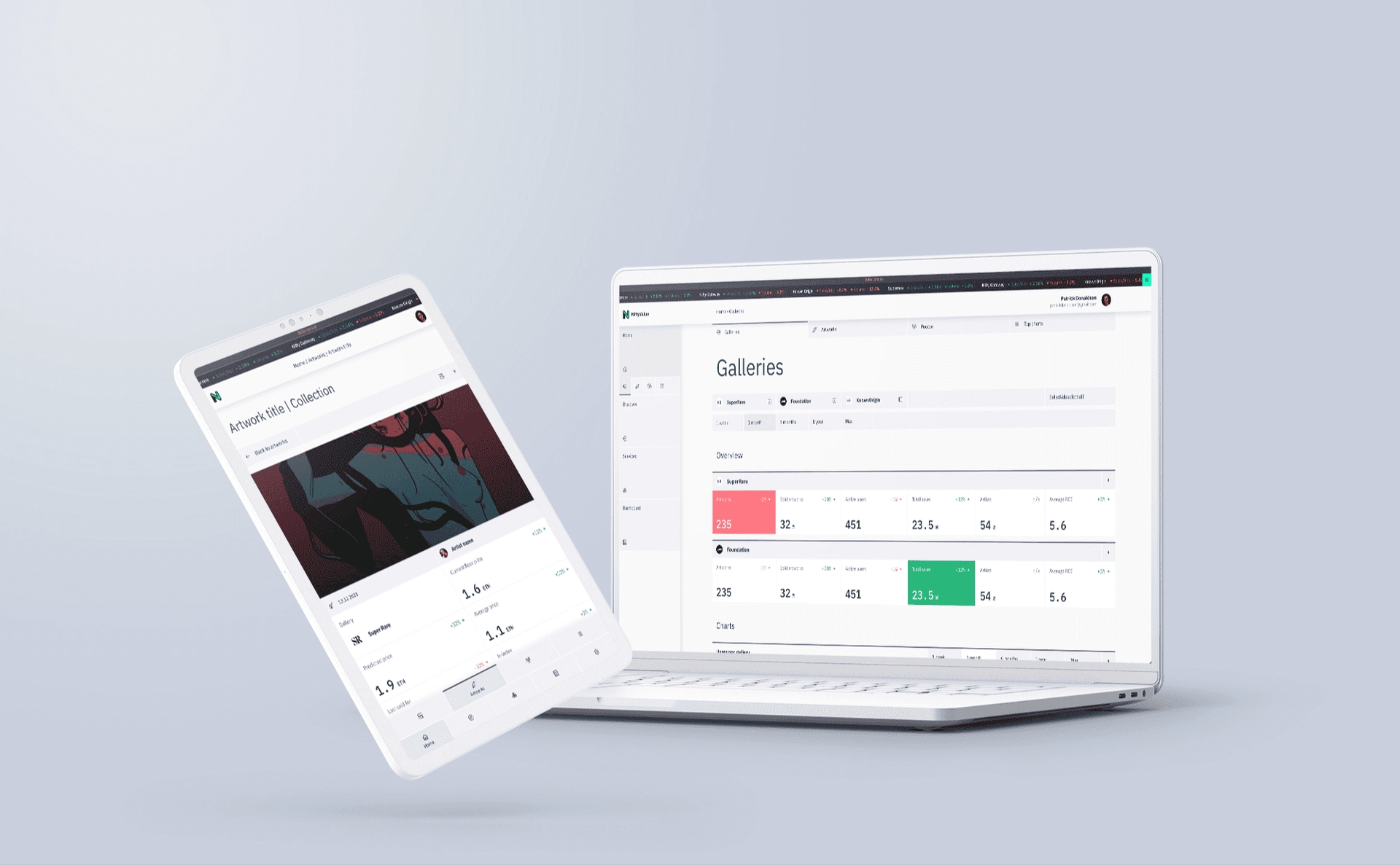 Nifty Value: Entwicklung einer Website im NFT-Bereich.