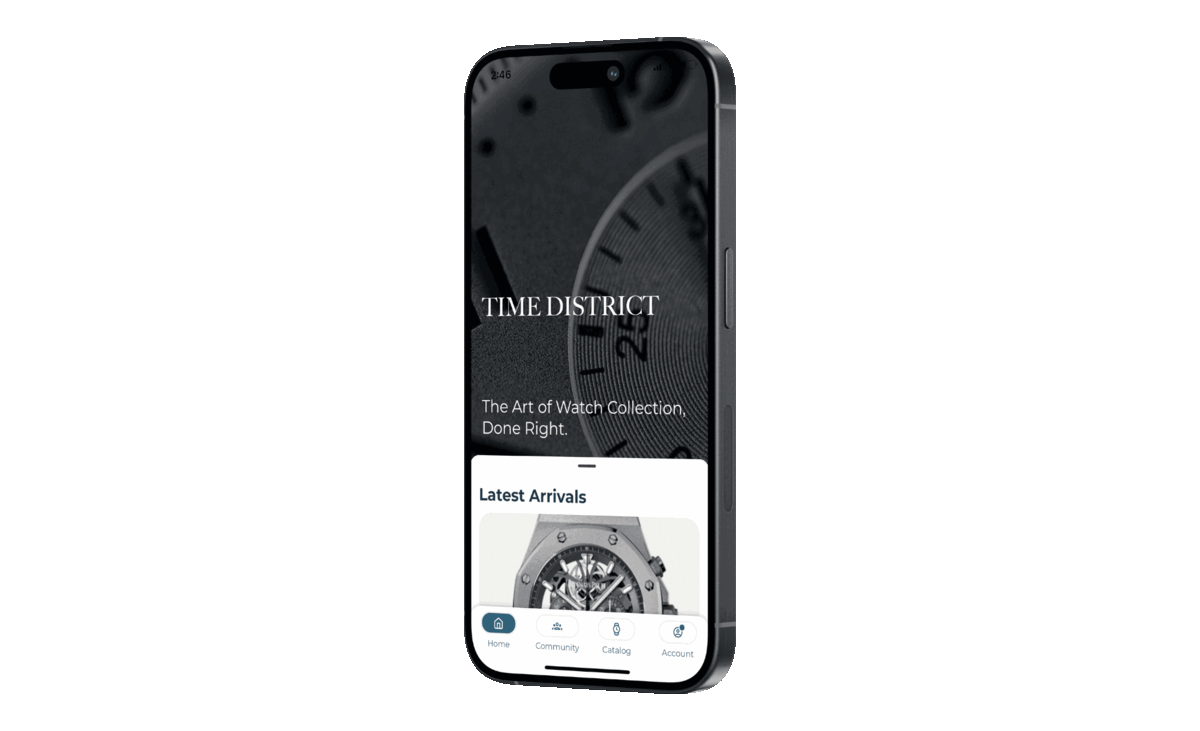 Time District: Time District ist ein spezialisierter mobiler Marktplatz für Uhrensammlerinnen und -sammler.